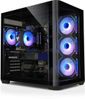 ATX-Midi Panorama Curve II inkl. 4 Effektlüfter, schwarz