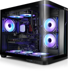 ATX-Midi Panorama Curve liquid inkl. 6 Effektlüfter, schwarz