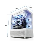 ATX-Mini Thermaltake View 170 TG ARGB, weiß