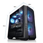 ATX-Midi Cooler Master HAF 500, Tempered Glass