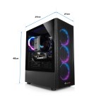 ATX-Midi Valor Mesh, schwarz