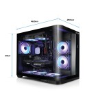 ATX-Midi Panorama Curve liquid inkl. 6 Effektlüfter, schwarz