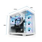 ATX-Midi Panorama Curve II inkl. 6 Effektlüfter, weiss