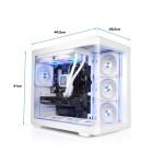 ATX-Midi Panorama Curve III liquid inkl. 7 Effektlüfter, weiss