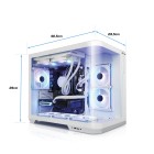 ATX-Midi Panorama Curve liquid inkl. 6 Effektlüfter, weiss