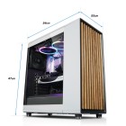 ATX-Midi Fractal Design North Chalk White TG clear