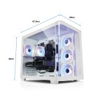 ATX-Midi Panorama Curve II inkl. 4 Effektlüfter, weiss