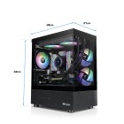 ATX-Mini Thermaltake View 170 TG ARGB, schwarz