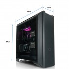 ATX-Midi Cooler MasterCase SL600M Black Edition, Tempered Glass