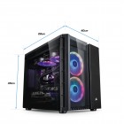 MATX Corsair Crystal 280X RGB Cube, schwarz