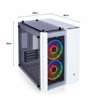 MATX Corsair Crystal 280X RGB Cube, weiß